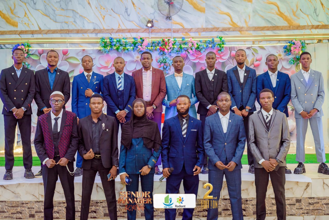 FHG members in suits at a Senior Manager Seminar training event